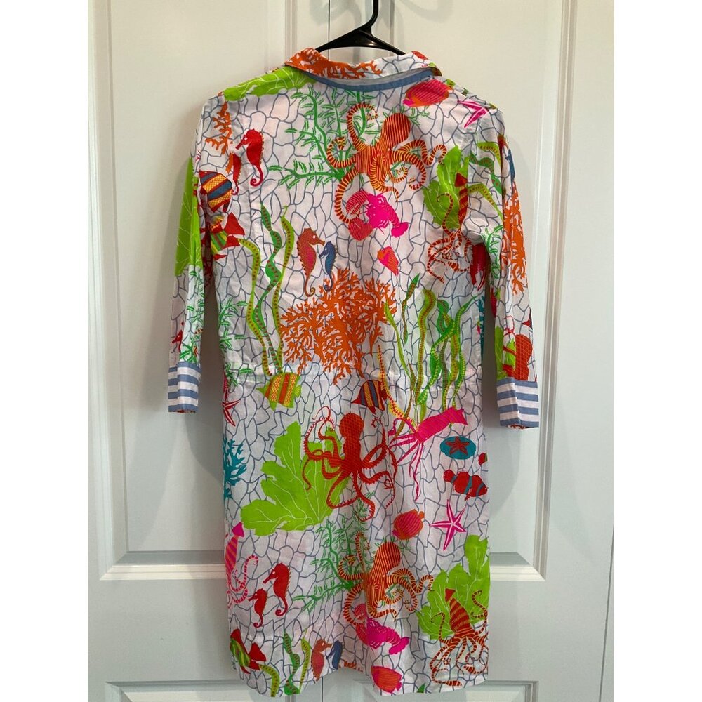 Gretchen Scott Pulley Dress Sealife Multi-colored size XS - Picture 7 of 9